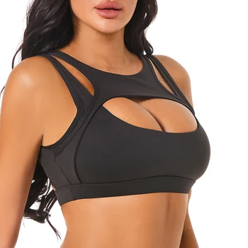 Solid Color Fitness Women Sport Bra Gym Yoga bra Athletic Tight Top Workout Train With Removable Cups High quality 1