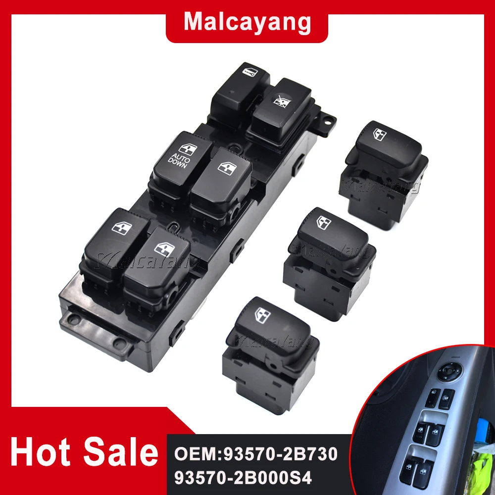 Nuovo Interruttore Principale Dell'Alzacristallo Elettrico Di Alta Qualità Per Hyundai Santa Fe Cm 2007-2011 Muslimexayp 371491-110 Muslimate