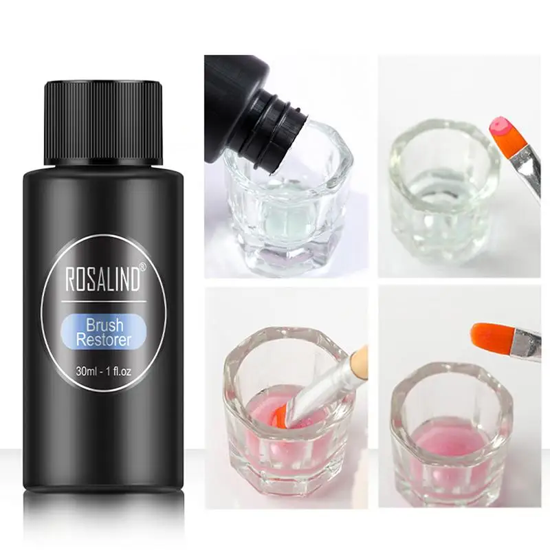 Nail Gel Remover 30ml Nail Degreaser Removes Excess Gel Enhances Shine UV LED Nail Gel Polish Brush Cleaner