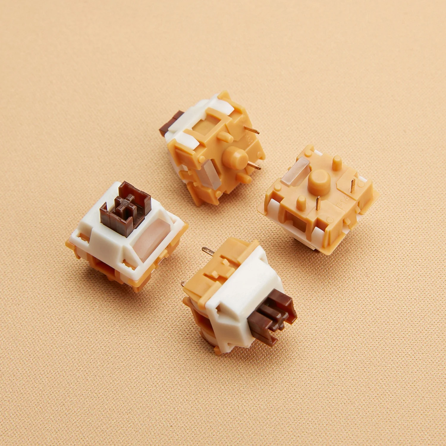 Yunzii-interruptor Silencioso Linear Mudo Pré-lubrificante Pinos Café Caramelo Teclado Mecânico de Jogos Hot-swap 35 Pcs Pack