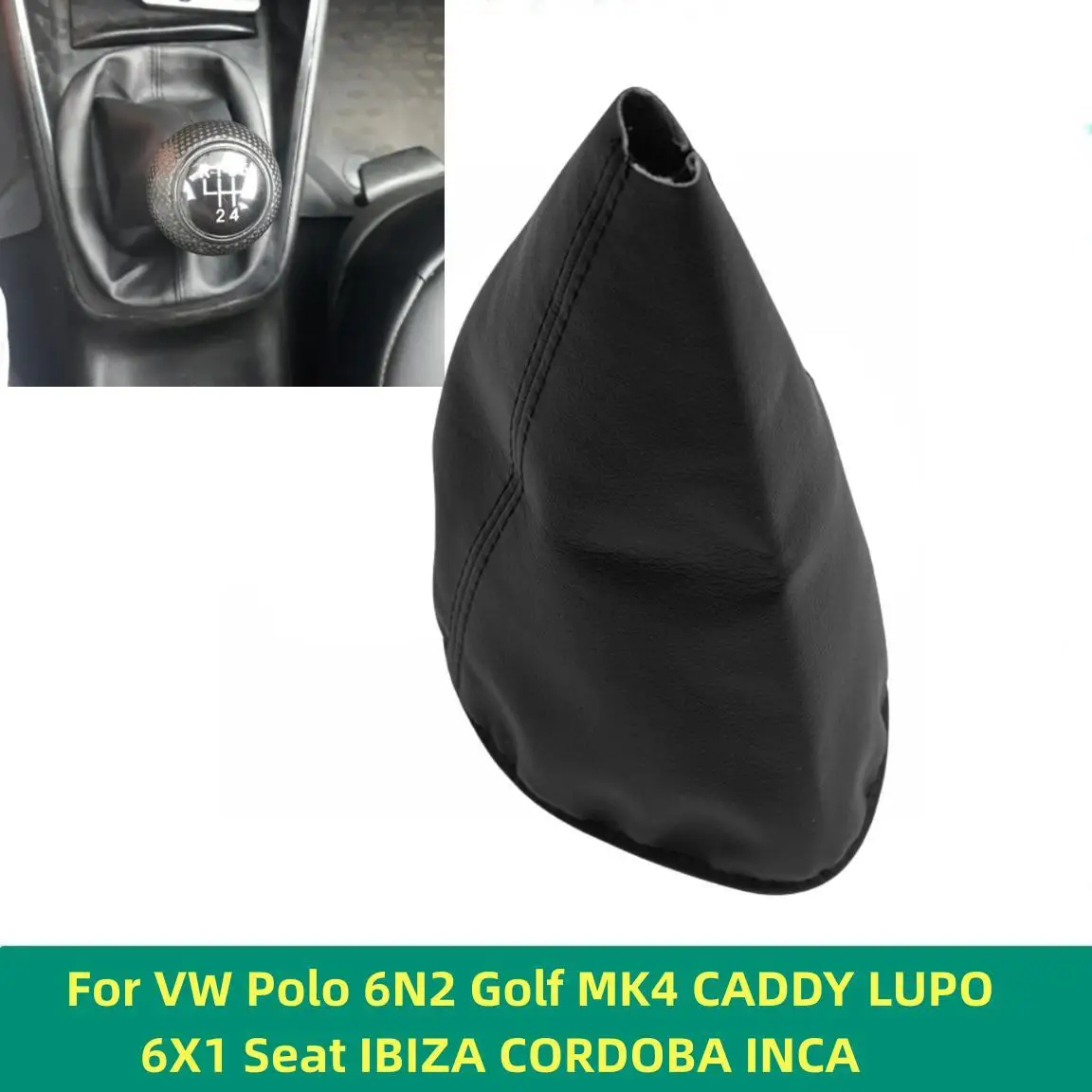 Car Gear Shift Knob Collar Gaiter Boot Cover Case For VW Polo 6N2 Golf MK4 CADDY LUPO 6X1 Seat IBIZA CORDOBA INCA