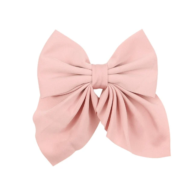 New Sweet Bow Hairpins Solid Color Bowknot Hair Clips For Girls Satin Butterfly Barrettes Duckbill Clip Kids Hair Accessories 13