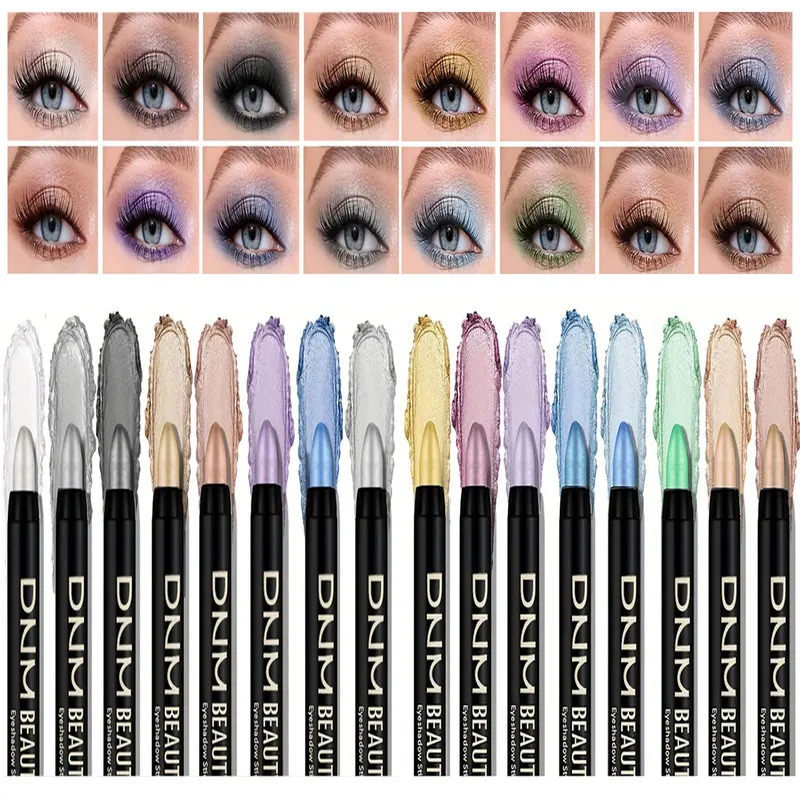 16 Colors Pearlescent Eyeliner, Color Glitter Waterproof