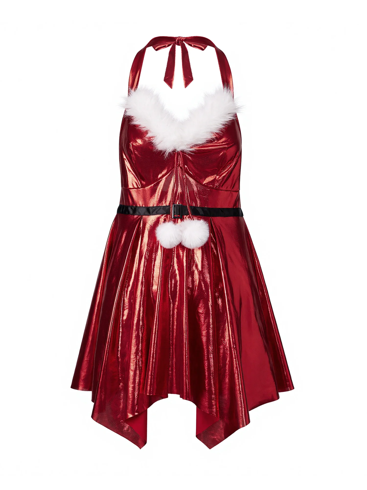 Sexy Red Lace Lingerie Set with Bow Detail and Matching G-String Thong Underwear for Women Christmas Gift