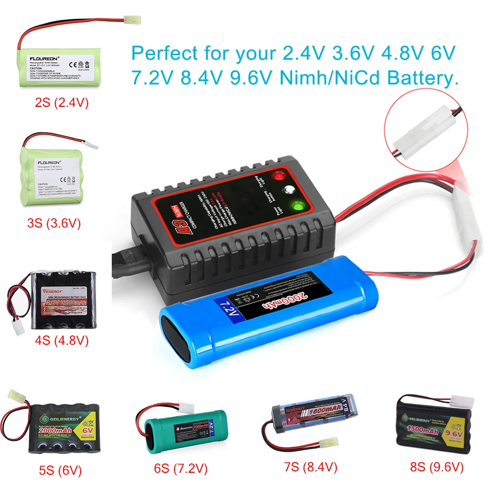 A3 20W Compact Charger with Tamiya Plug RC Charger for Airsoft Gun RC Car Boat