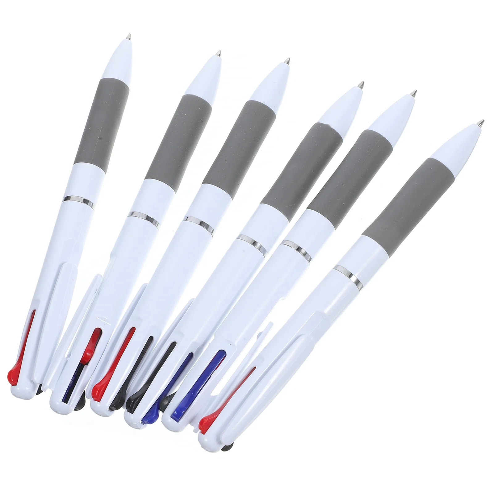 

6 Pcs Ballpoint Pen Fountain Household 3-in-1 Plastic Colored Writing Ergonomic Office Pens