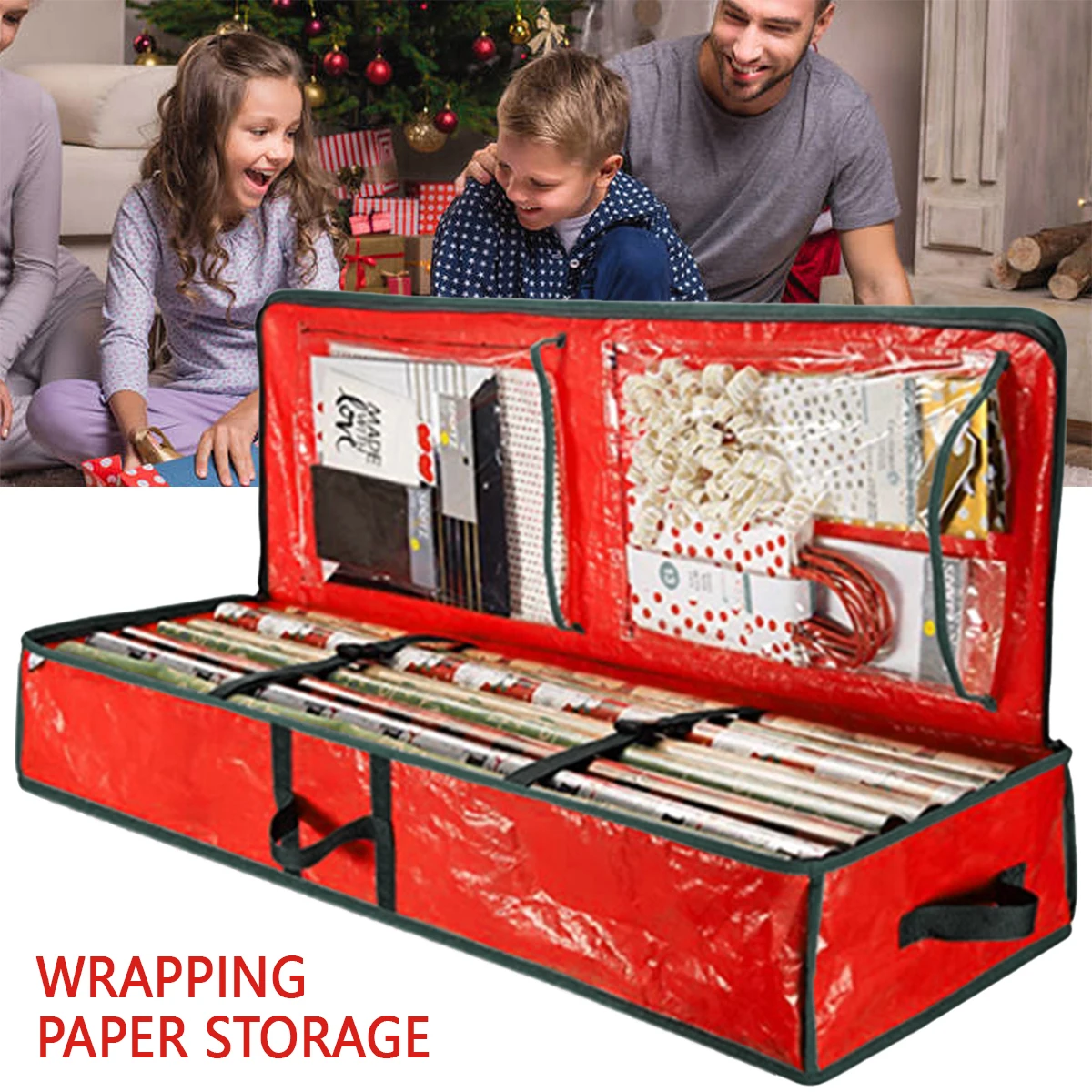 Christmas Wrapping Paper Storage Organizer 40" for Gift Wrap gift wrapping organizer