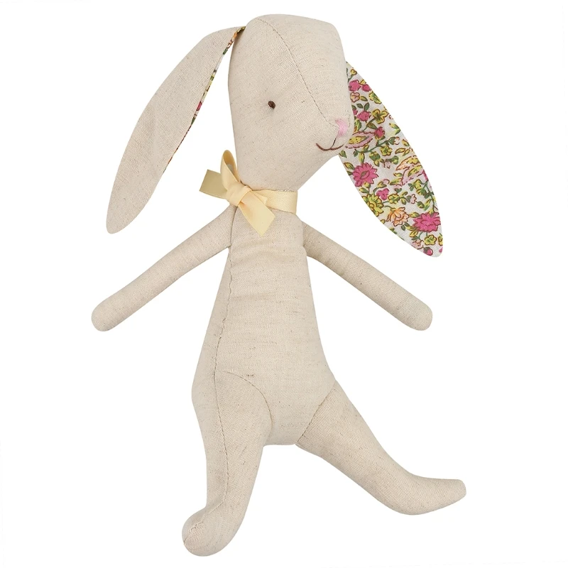 

Y1UB Baby Rabbit Stuffed for Doll Plush Appease Toy Infant Educational Toy Photo Prop