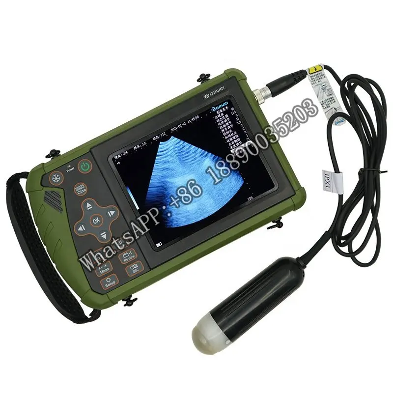 

8 Colors 5.6inch Screen Portable Veterinary Pig Ultrasound Instruments Full Digital Handheld Animal Sow Sheep Machine