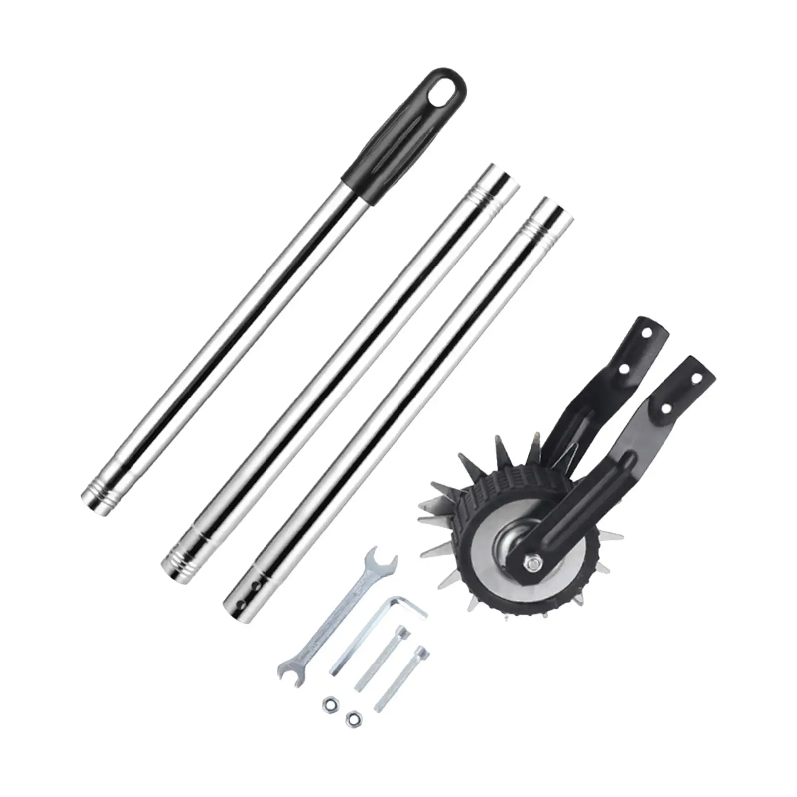 Lawn Edger Tool Wheel Rotary Edger Hand Saw Cordless Manual Lawn Edger Rotary Shear for Park Garden Yard Landscaping Sidewalk 2