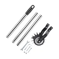 Lawn Edger Tool Wheel Rotary Edger Hand Saw Cordless Manual Lawn Edger Rotary Shear for Park Garden Yard Landscaping Sidewalk 2