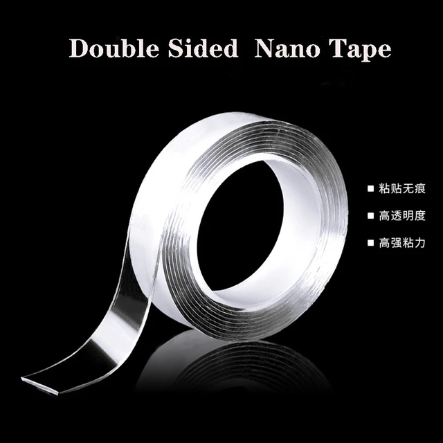 Nano Double Sided Tape Heavy Duty Transparent Adhesive Strips Strong Sticky  Multipurpose Reusable Waterproof Mounting Tape - AliExpress