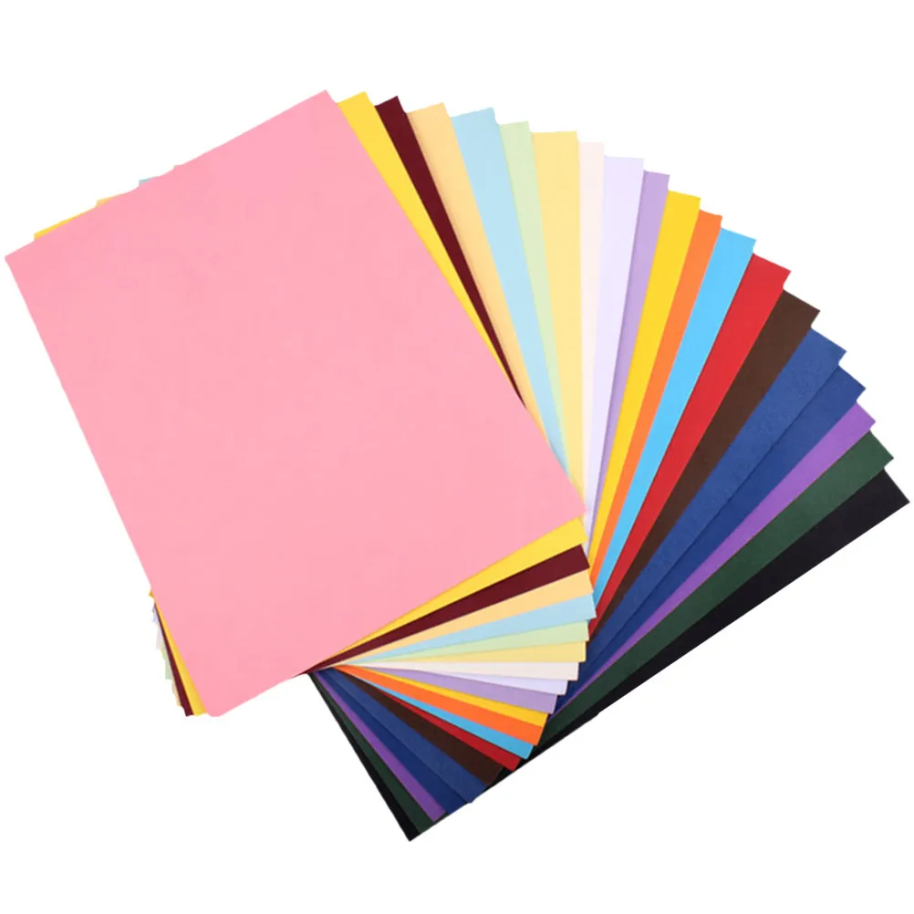 50Pcs 다채로운 판지 두꺼운 종이 어린이를위한 완벽한 수제 그림 그리기 종이 학생 미술 공예 모듬 색상