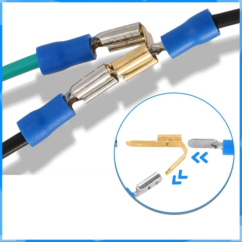 Spade Connectors 3 Way Adapter Dual Male To Single Female Brass Quick Disconnect