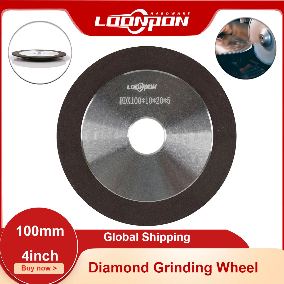 100mm/4inch Diamond Grinding Wheel Grinding Circle Grit 150 for Tungsten Steel Milling Cutter Tool Sharpener Grinder