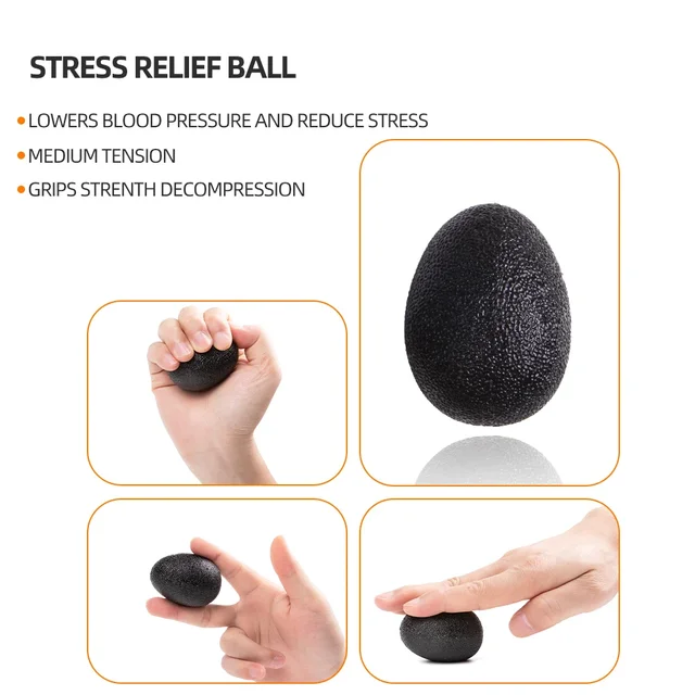 Gym Fitness Adjustable Count Hand Grip Set Finger Forearm Strength Muscle Recovery  Gripper Exerciser Trainer Ball Decompression 5