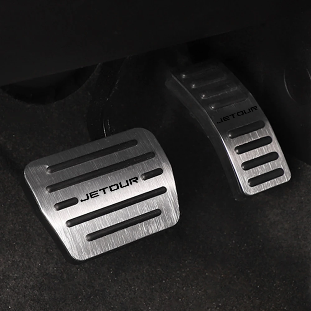 AT MT Car Pedals Aluminum Alloy Foot Pedal Brake Gas Accelerator Clucth Non-Slip Pads For Chery Jetour X70 Coupe