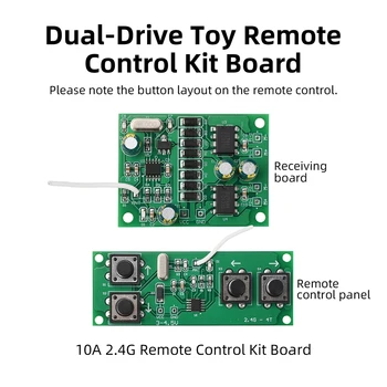Kit Ricevitore Telecomando Wireless a 4 Canali 2.4GHz per Modellini di Auto, Barche, Carri Armati, Accessori per Telecomando Fai-da-Te