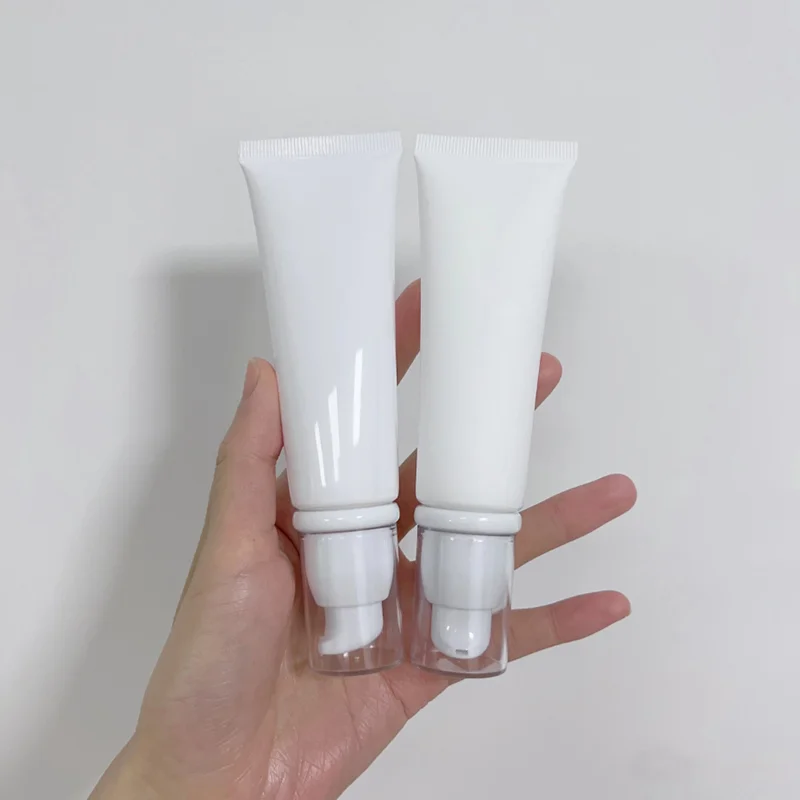 10-100pcs 빈 30/50ml 소프트 튜브 화이트/블랙 스퀴즈 호스 파운데이션 로..