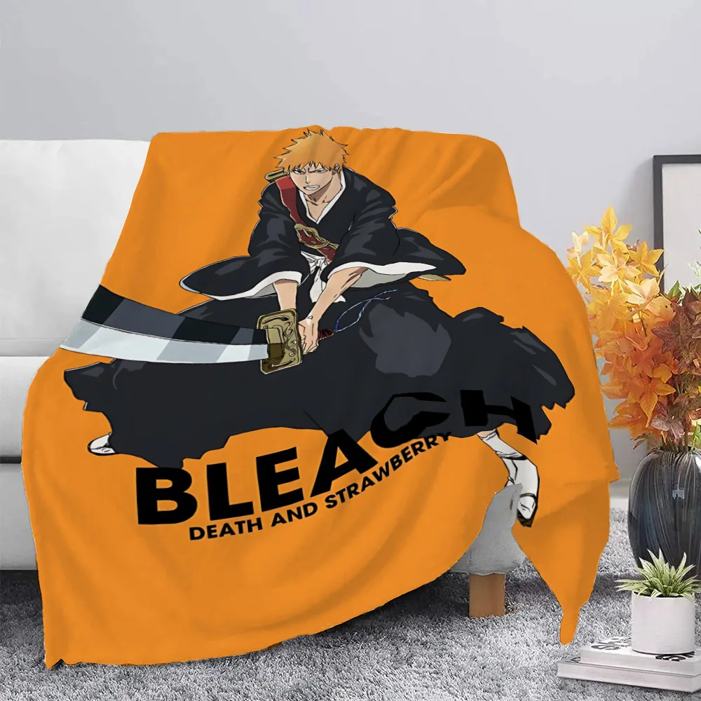 Bleach Kurosaki Ichigo Printed Blanket Picnic Blankets Warm Blanket Soft and Comfortable Blanket Home Travel Birthday Gift 4