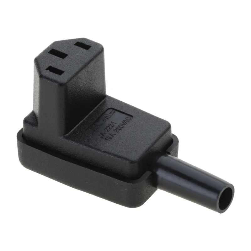 1 Pc 90 Degree Angled IEC 320 C13 outlet socket AC 10A 250V Power Cord Cable Connector Female Plug extender