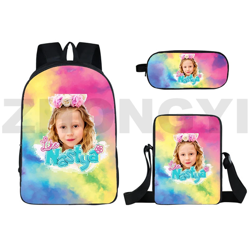 

High Quality Russia Like Nastya 3D Print Kawaii Backpack for Girl Fashion Women Backpack Casual Shoulder Bag Like Nastya Mochila