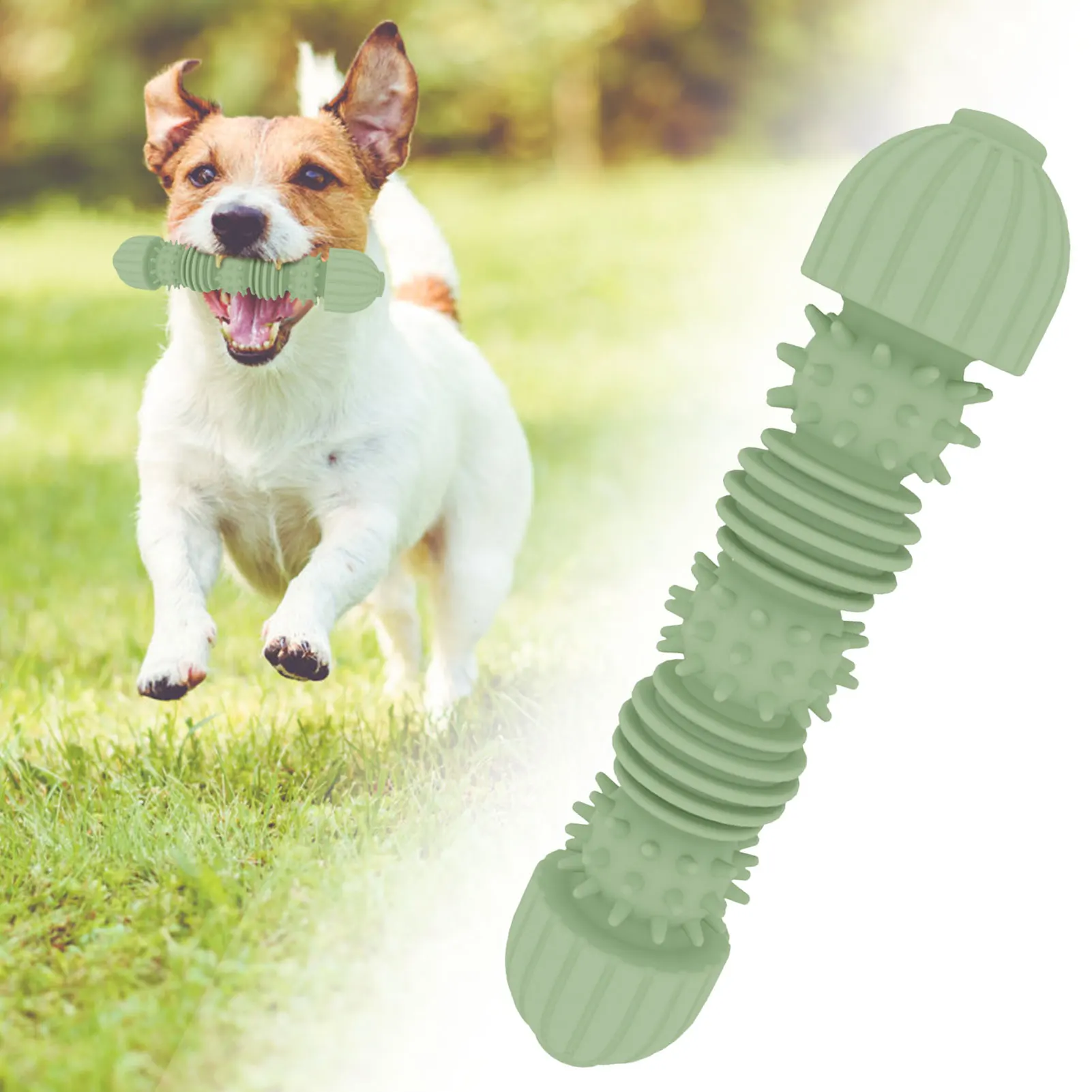 Dog Teething Toys Dental Chew Toy For Dogs Durable Tpr Puppy Aggressive
