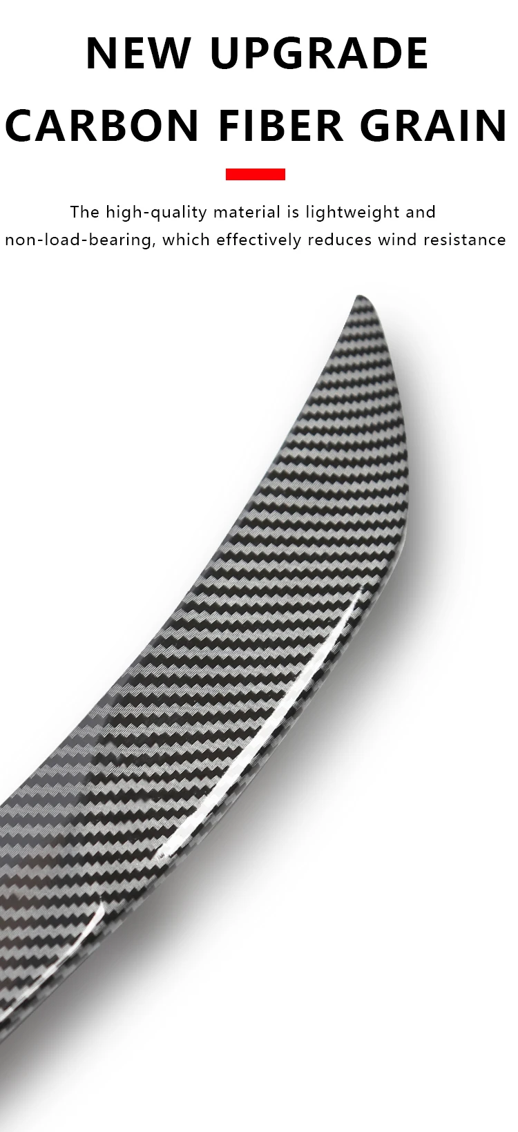 Spoiler carbon fiber pattern