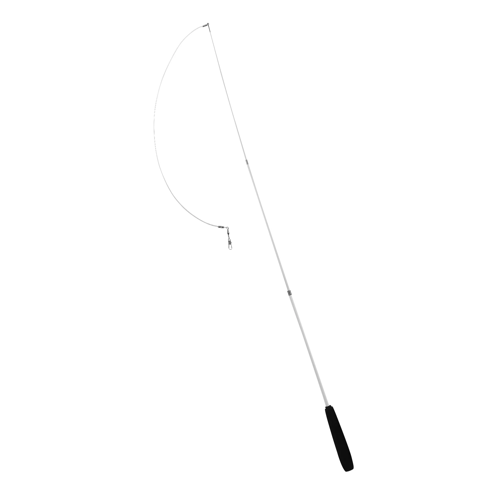 Telescopic Cat Teaser Wand Toy – Three-Section Fishing Pole Interactive Kitten Stick