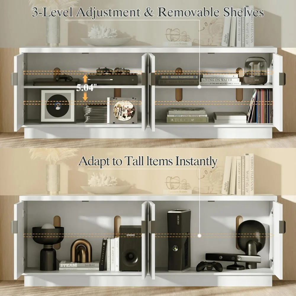 "Farmhouse TV Stand for 75" TV 5