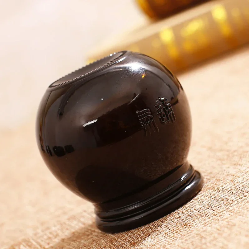 12/6/3pcs Diameter 5.5Cm Chinese Traditional Massage Cup Thick Brown Vacuum Explosion-proof Glass Cupping Weight Loss Fire Jar