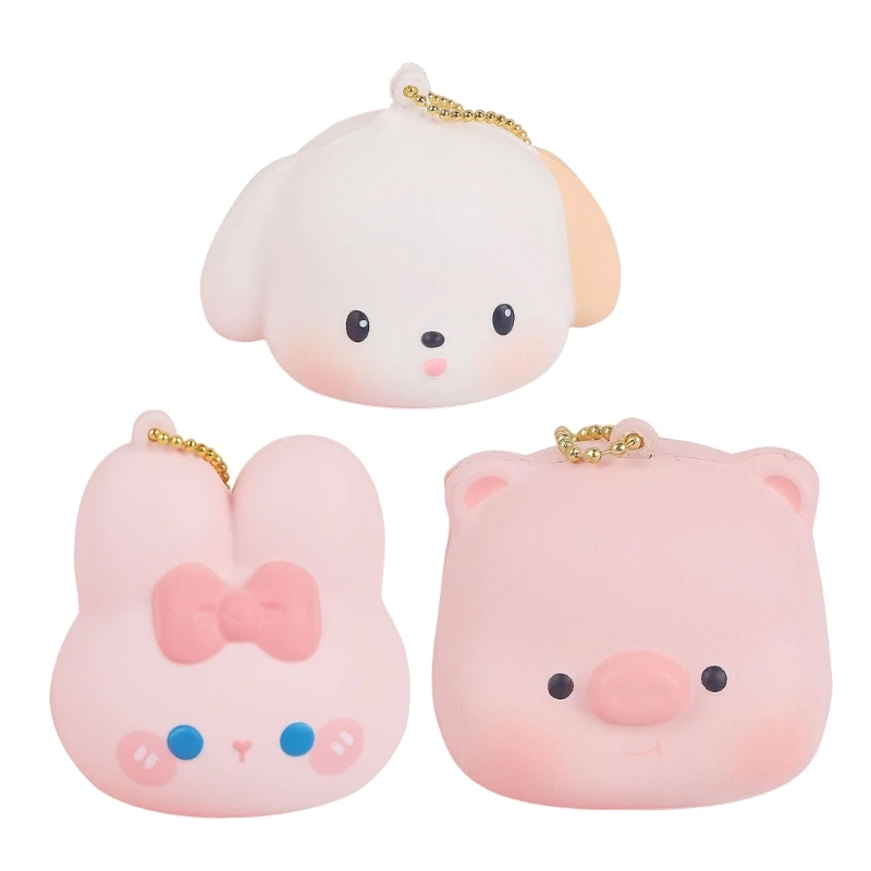 

Decompressing Cartoon Animal Hand Squeeze Keychain for Toddler Hand Squeeze Toy