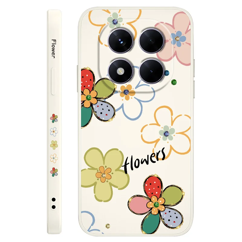 Luxury Diamond Flower Silicone Phone Case Cover