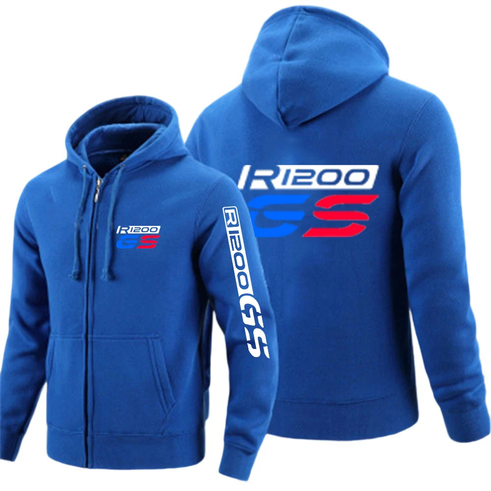 Mens Solid Color Zip Up Hoodies Sweatshirts Casual Coat