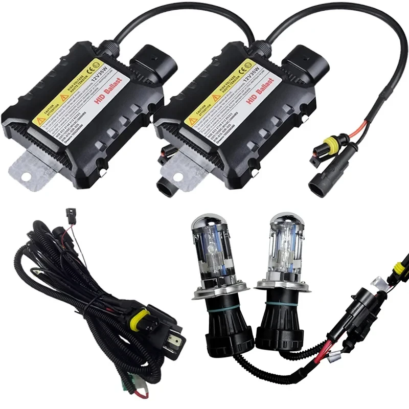 1Set 35W 55W Dc 12V H4 Bi Xenon Hid Kit H4-3 Bi Xenon H4 Hi/Lo Bixenon H4 Kit 55W 9007 9004 H13 Bi-Xenon 55W Lampada Xenon H4