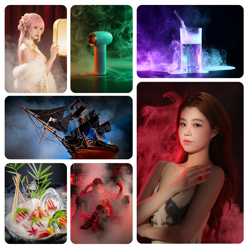 Ulanzi FM02 Electric Fog Machine FILMOG X 3 Modes Mist Dense Fog Dry Ice with Type-C Charging Portraits Shots Food Photography