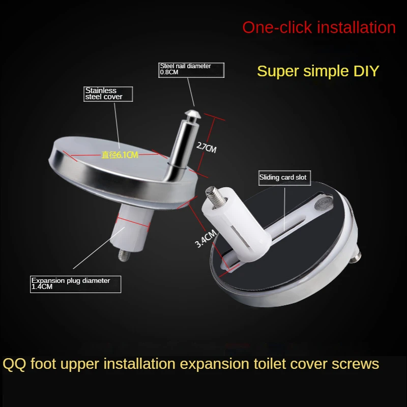 Toilet Seat Hinges Mountings Closestool Bolt Anchoring Screw Universal Toilet Replacement Accessories Bathroom Fixture Fittings toilet seat accessories toilet hinge replacement