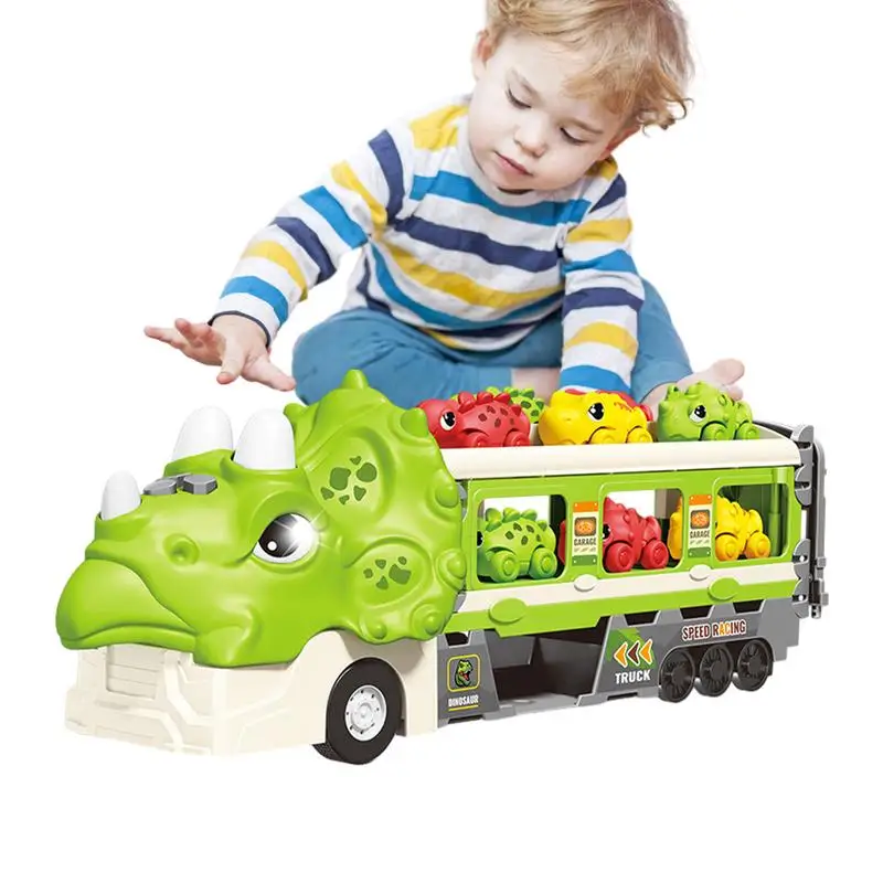 

Dinosaur Pull Back Cars For Kids 19pcs Foldable Dinosaur Pull Back Car With Light And Sound Creative Kids Toys Aged 2-6