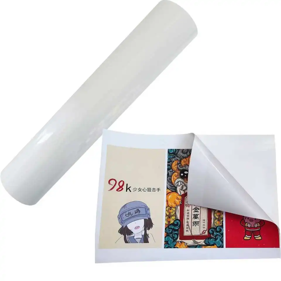 50*50m Factory Price Advertising Materials White Glossy/Matte Self  Adhesive Vinyl Printable Vinyl Sticker Roll