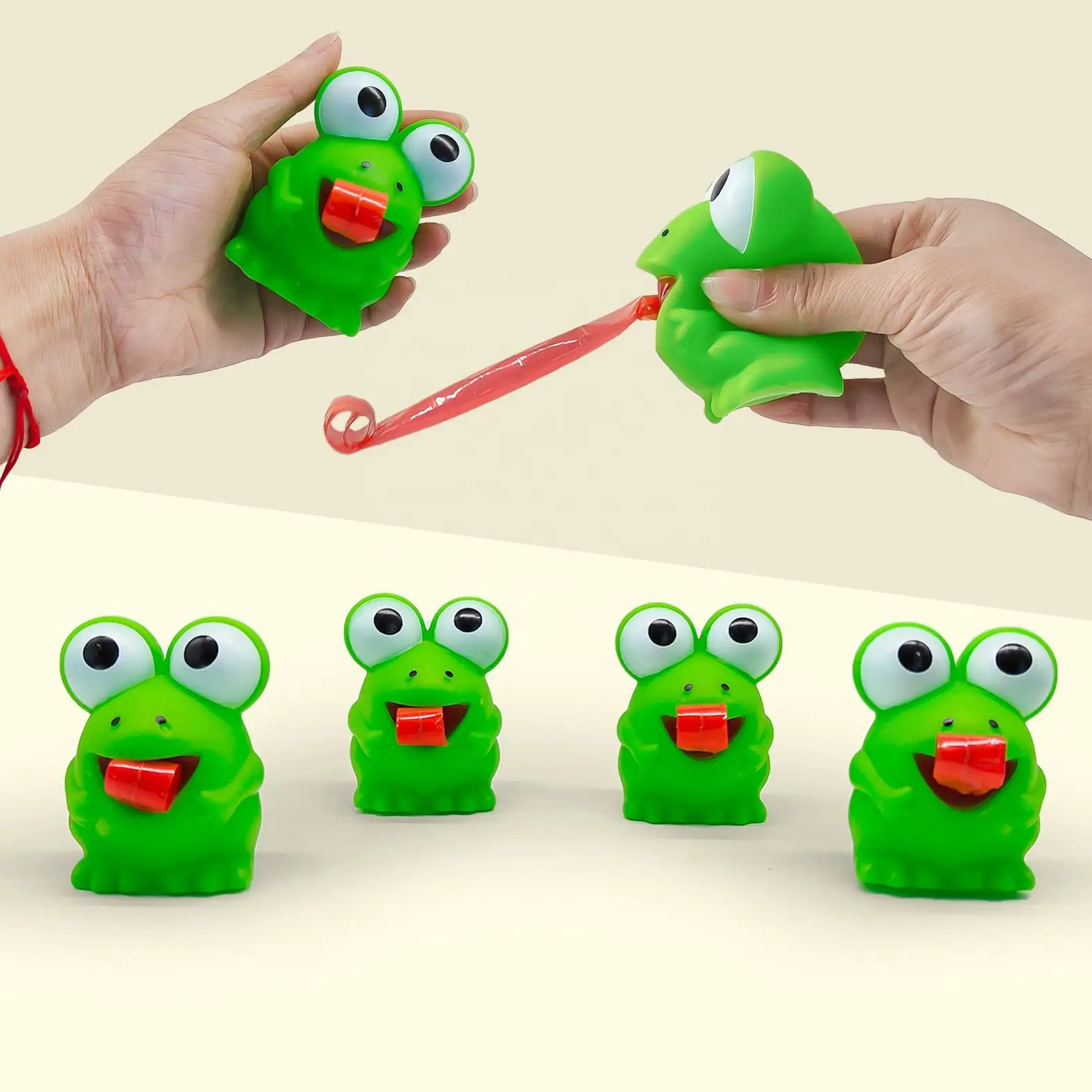 Pinch Frog Dinosaur Sticking Tongue Out Toys Sensory Stress Relief Fidget Toys Cat School Gifts for Kids Children