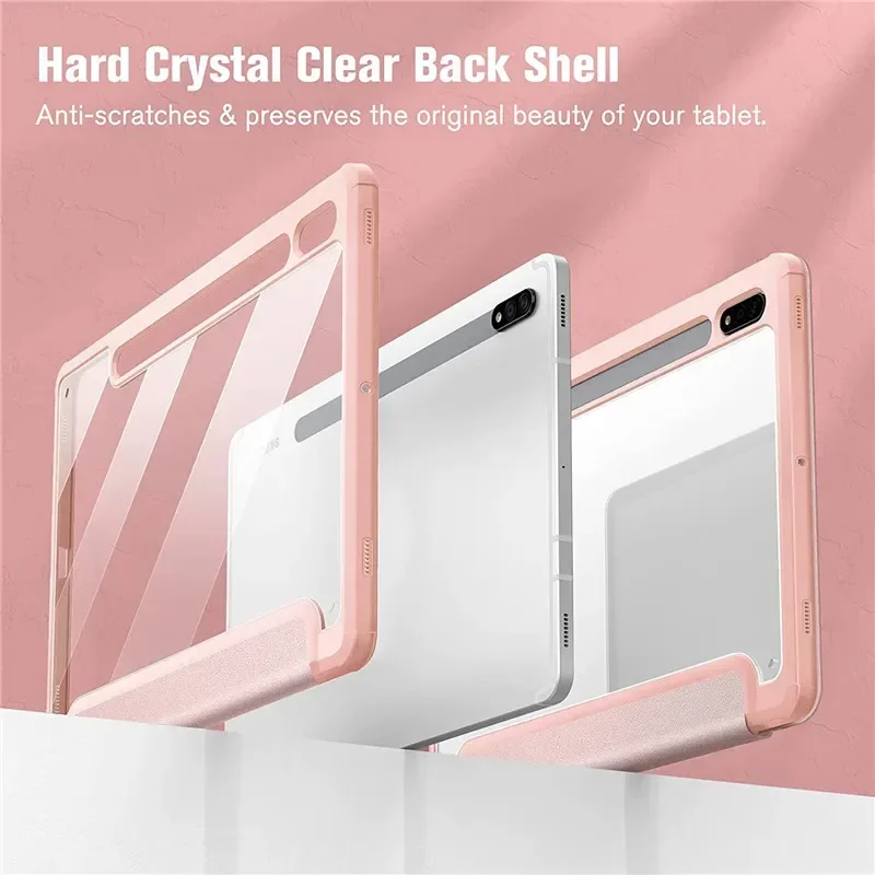 Capa para Tablet Traseira Transparente com Suporte para Lápis Capa para Samsung Galaxy Tab s9 s8 s7 Plus fe 124 11 2023 - Imagem 2