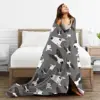 Bull Terrier Soft Durable Blankets Pet Gray Camping Bedding Throws Winter Funny Design Flannel Bedspread Sofa Bed Cover 5