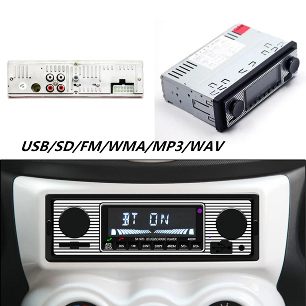 Car Usb Fm Retro Radio Classic Auto Radio Player Bluetooth-Compatibile Stereo Vehicle Avtagnitola Retro Car Radio Lettore Mp3