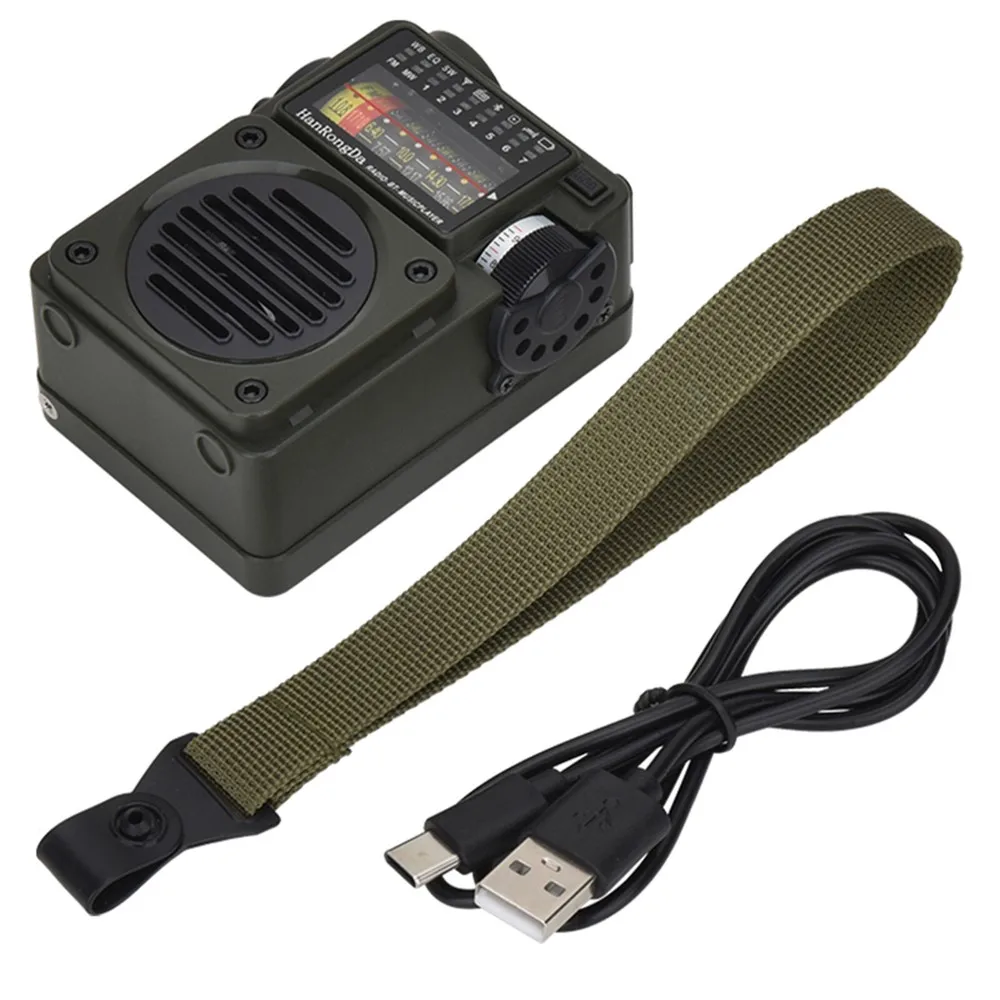 Portable Rechargeable AM FM Radio Music Player with Speaker