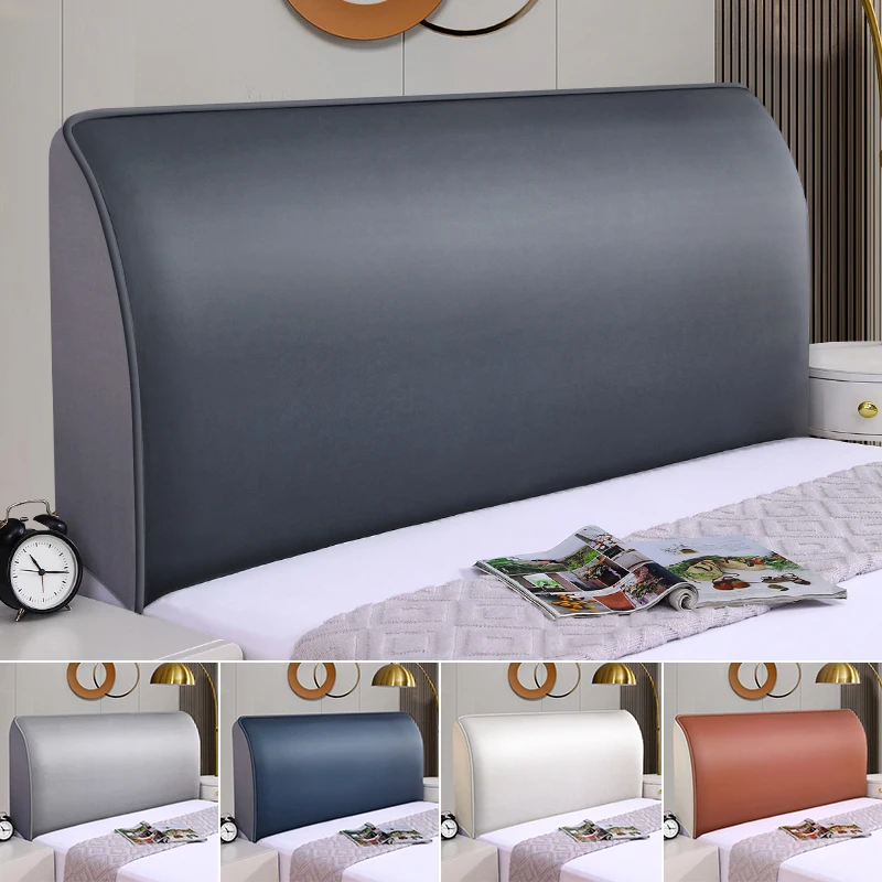 Elastic Bed Headboard Cover Technology Cloth All-inclusive Bedside Cover Imitation Leather Bed Back Protector Dust