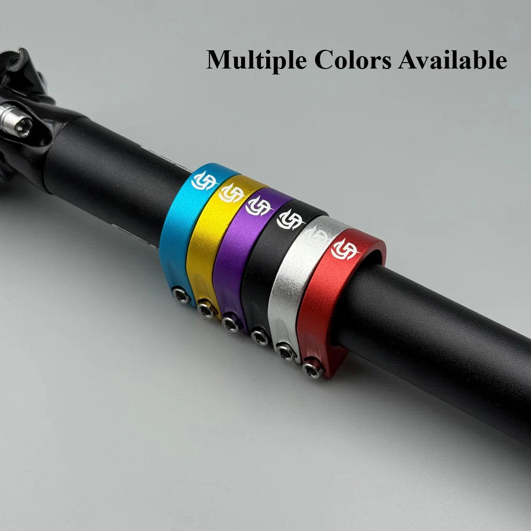 1 Stück Fahrrad-Sattelstützenklemme aus Aluminiumlegierung – 31,8 mm und 34,9 mm, passend für Sattelstützendurchmesser 27,2/28,6/30,4/30,8/30,9/31,6 mm, sandgestrahlt – Detail 2