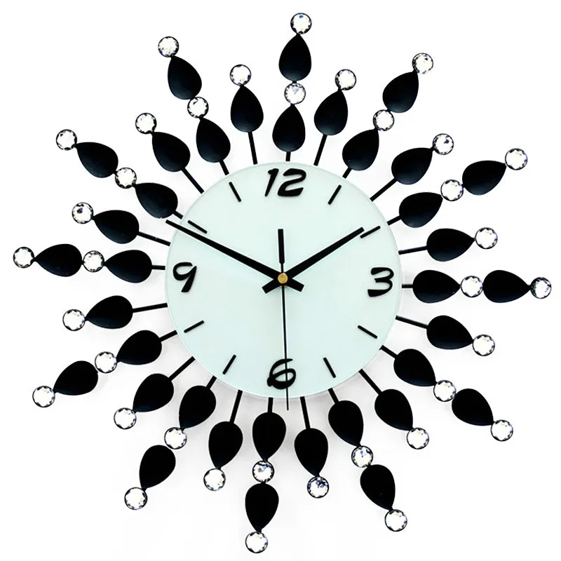 

European style Tieyi wall clock creative living room clock modern simple bedroom mute quartz wall clock 67X67CM
