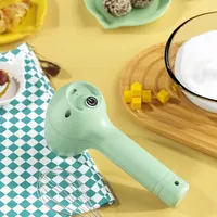 USB Electric Milk Frother Garlic Chopper Masher Whisk Egg Beater Kitchen Handheld Automatic Frother Foamer Portable Mixer 2