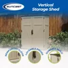 Cubic Feet Vertical Storage Shed with Durable Plastic Construction, Multiple Wall Panels and Ample Space for Outdoor Storage 2