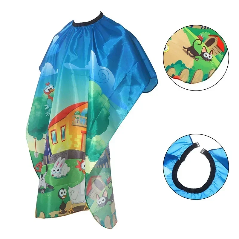 1pc Kids Haircut Hairdresser Barber Cape Apron Waterproof Durable Hairdresser Tool Salon Cloth Hair Cutting Cape for Barber Shop